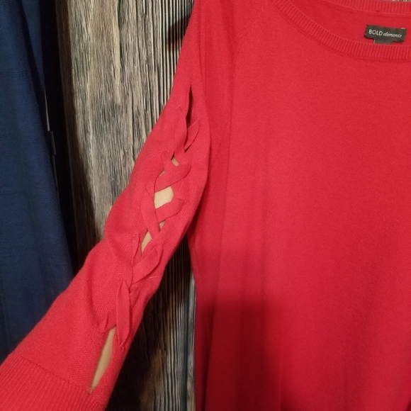 SUPER soft Red Sweater Tunic Size M - Picture 2 of 4